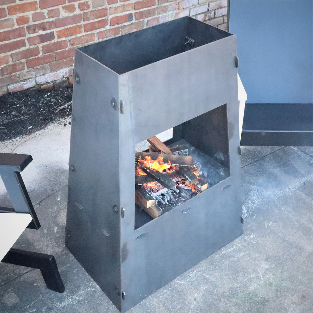 Maker Table 39" Chiminea - Outdoor Wood Burning - Firepit - Backyard Fire Pit -