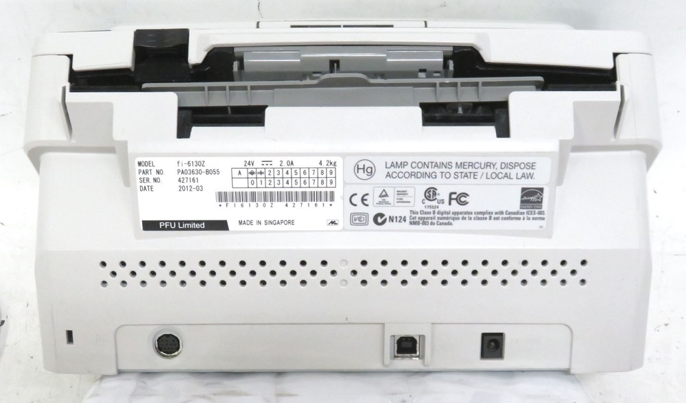 Fujitsu fi-6130z Color Duplex Document Scanner * NEEDS ADAPTER, TRAY