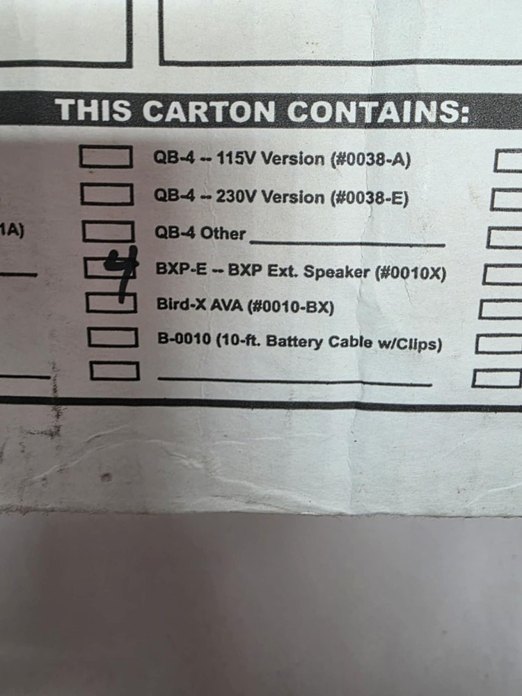 Bird-x Bxp-e Remote Speaker