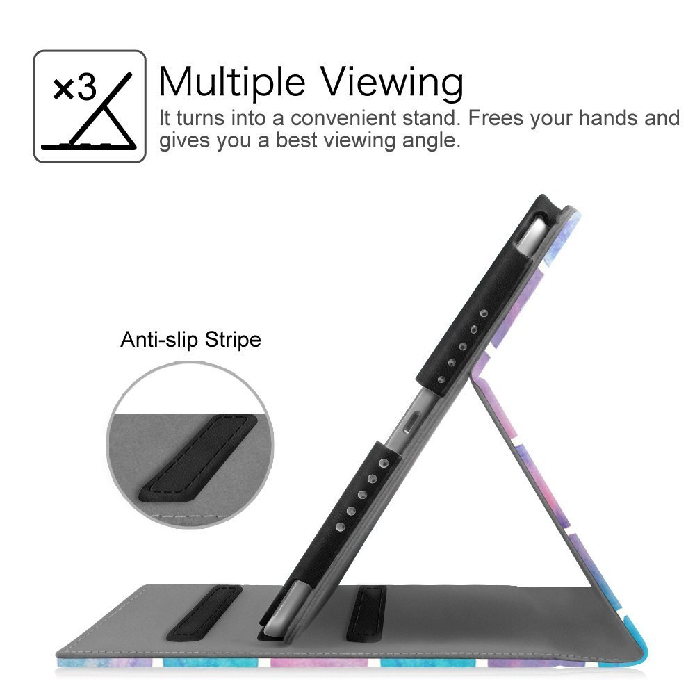 For iPad 6th Generation 9.7" A1893 A1954 Folio Case Cover Stand Multi-Angles