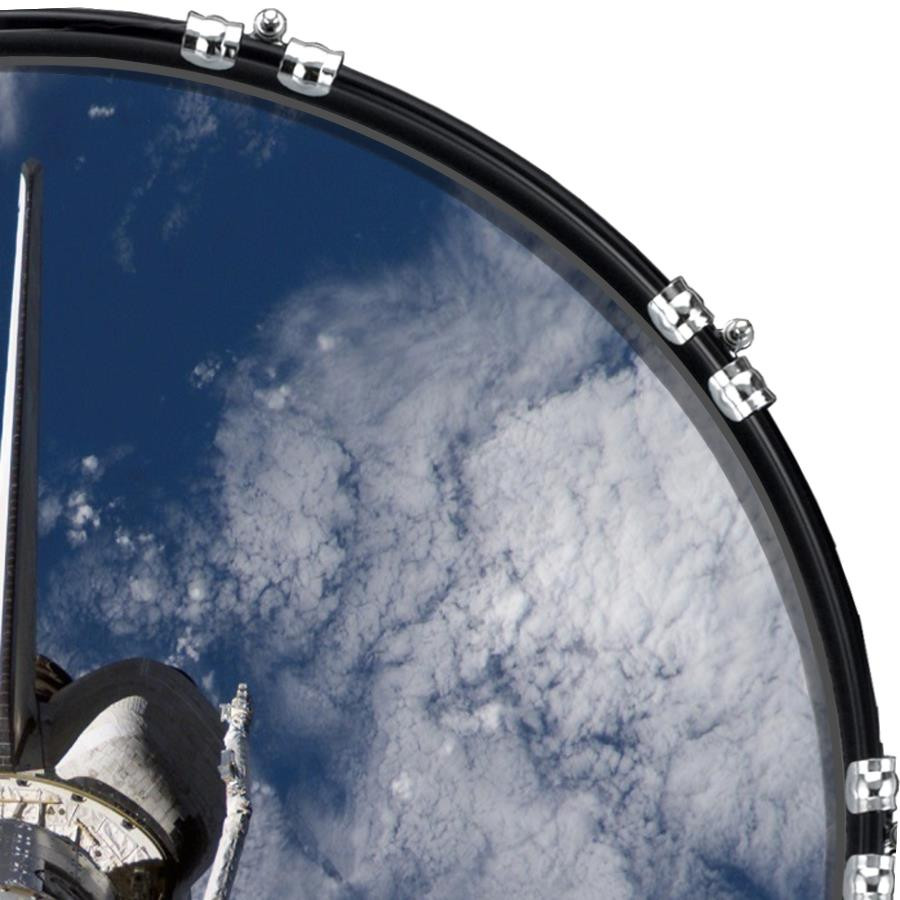 20" Custom Bass Kick Drum Front Head Graphic Graphical Space Shuttle 1