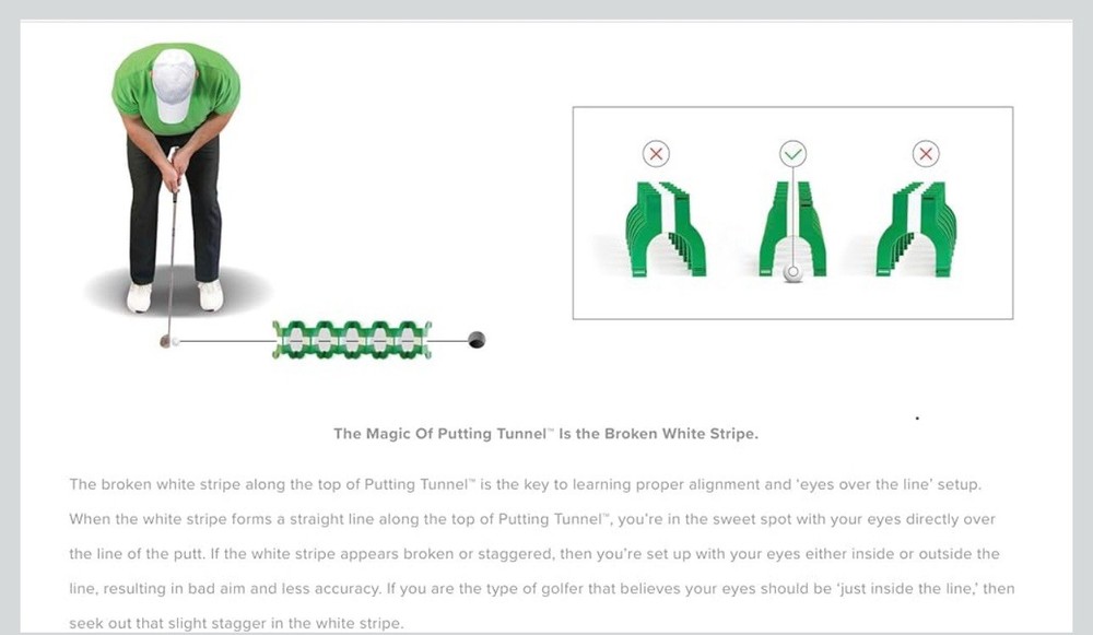 Putting Tunnel Golf Training Aid
