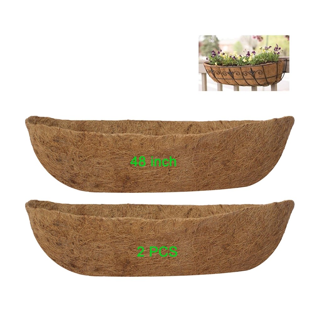 48 Inch Coco Liner Window Deck Trough Coco Coir Coconut Replacement Liner for...