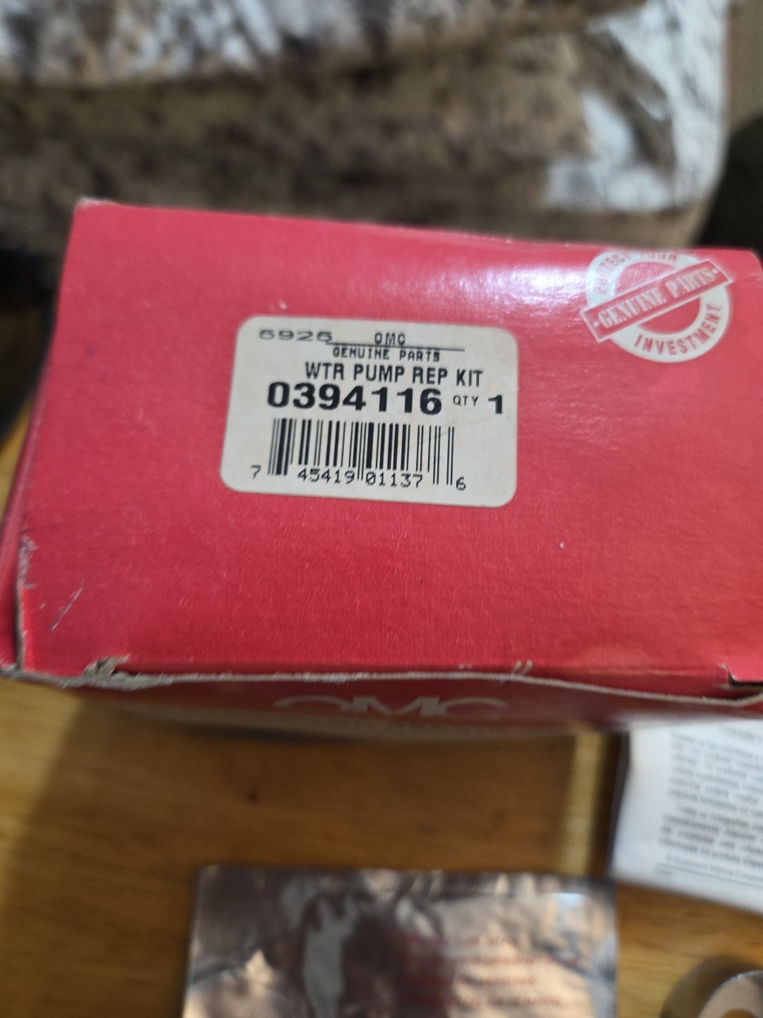 NEW Genuine OMC JOHNSON EVINRUDE WATER PUMP REPAIR KIT 394116 OEM