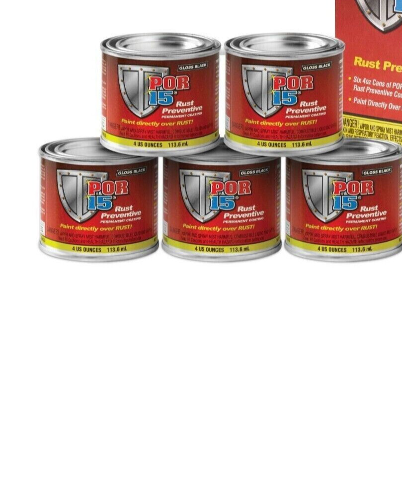 POR-15 45006 (Gloss Black Rust Preventative Coating 4 oz (1) Each)