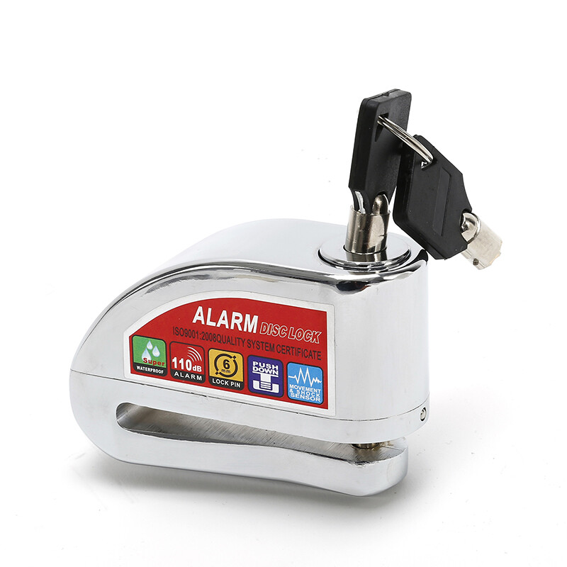 Motorcycle Bike Stainless Steel Brake Disc Safety Lock Security Electronic Alarm