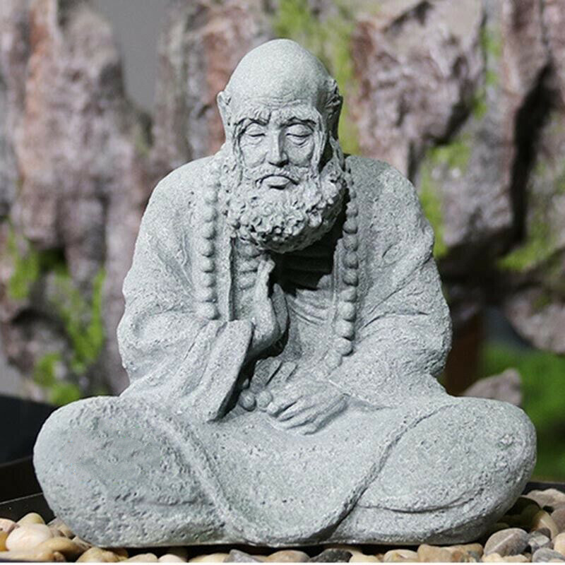 Creative Aquarium Decorations Bodhidharma Buddha Statue Fish Tank Decor Statue