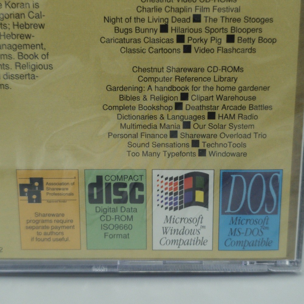 Bibles Religion Chestnut Shareware PC CD ROM Windows MS DOS Bible Study Sealed