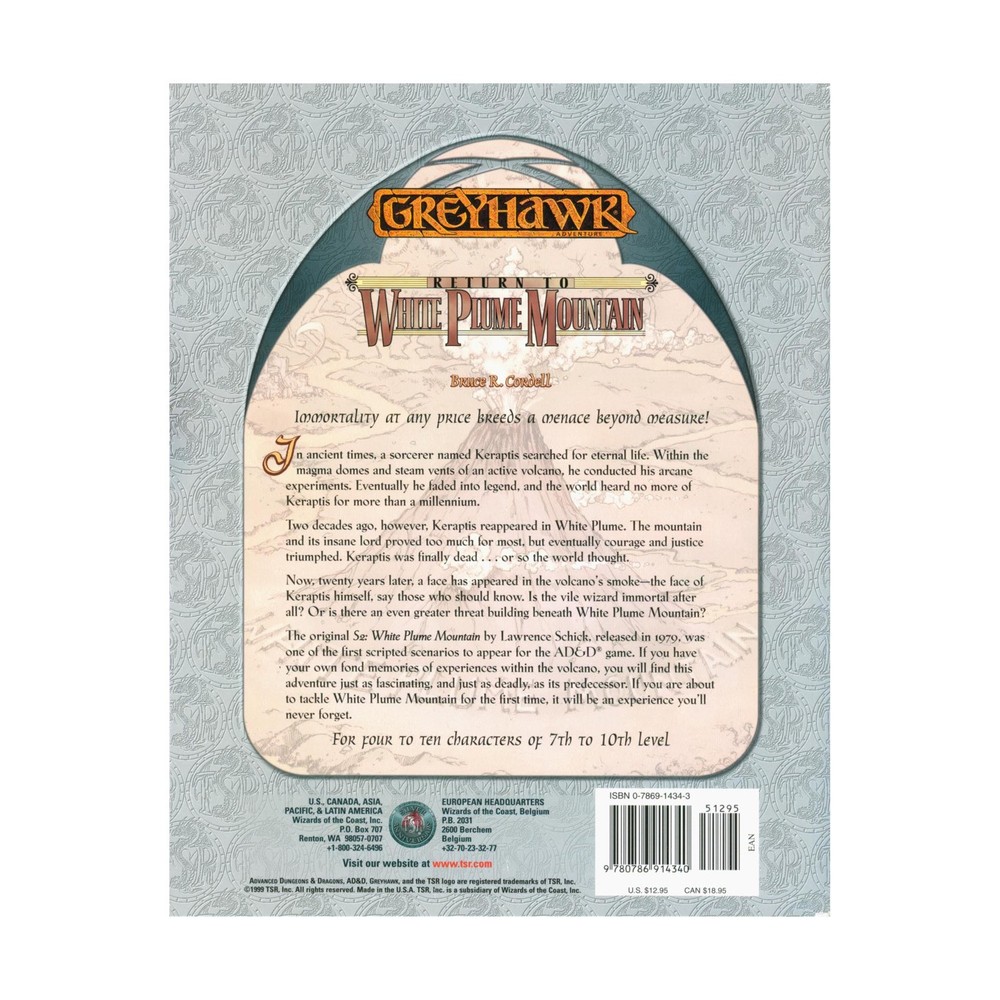 TSR Greyhawk Return to White Plume Mountain Fair+