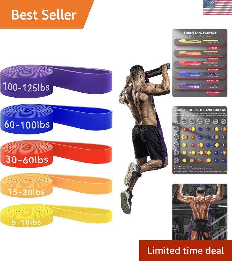 Durable Pull Up Assistance Bands for All Skill Levels - Includes Storage Bag