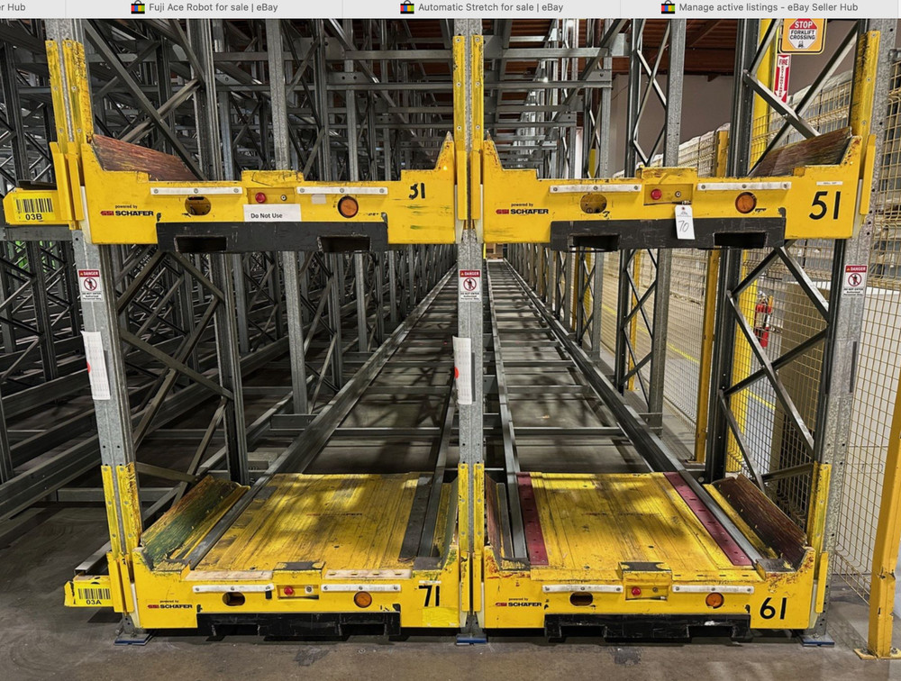 SSI SCHAEFER AUTOMATIC PALLET RACKING SYSTEM