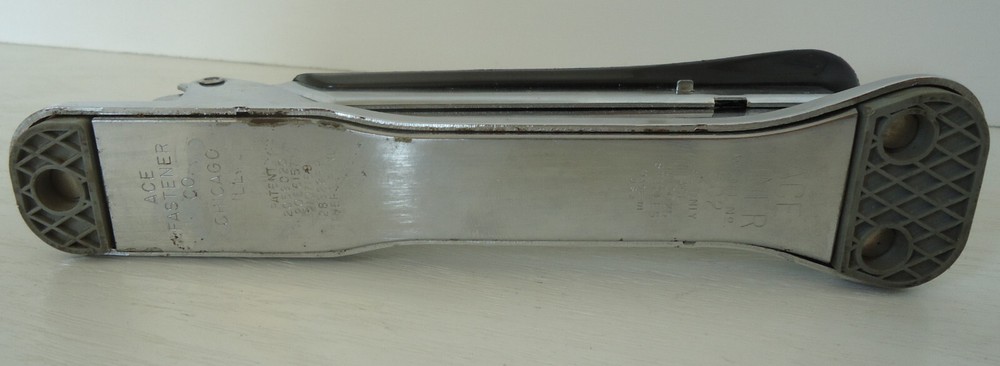 Vintage Stapler, Aceliner #502 Black and Chrome