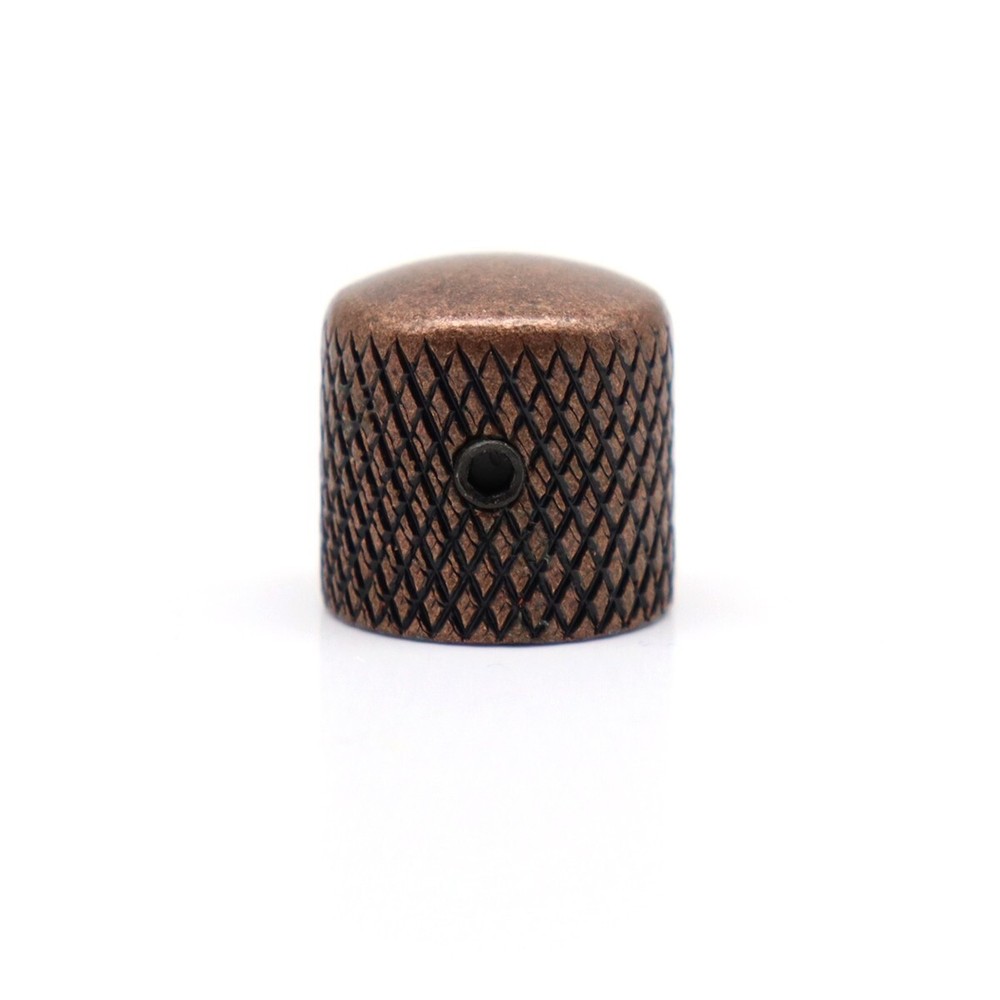 4Pcs Metal/Plastic Guitar Knobs Dome Knobs Volume Tone Control Knobs Red copper