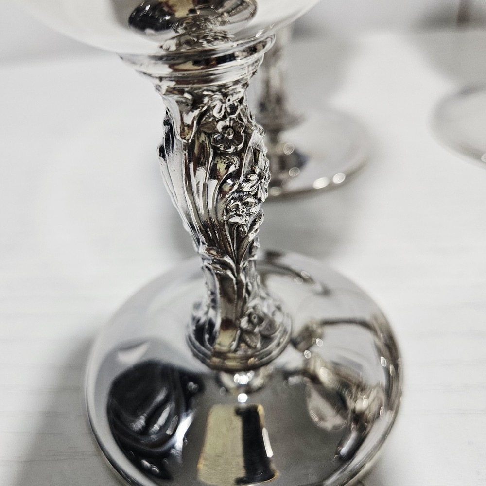 Silver Plate Goblets and Pitcher 5 pises