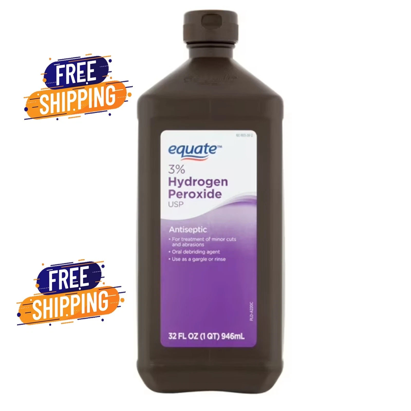 Equate 3% Hydrogen Peroxide Liquid USP Antiseptic, 32 fl oz Free Ship