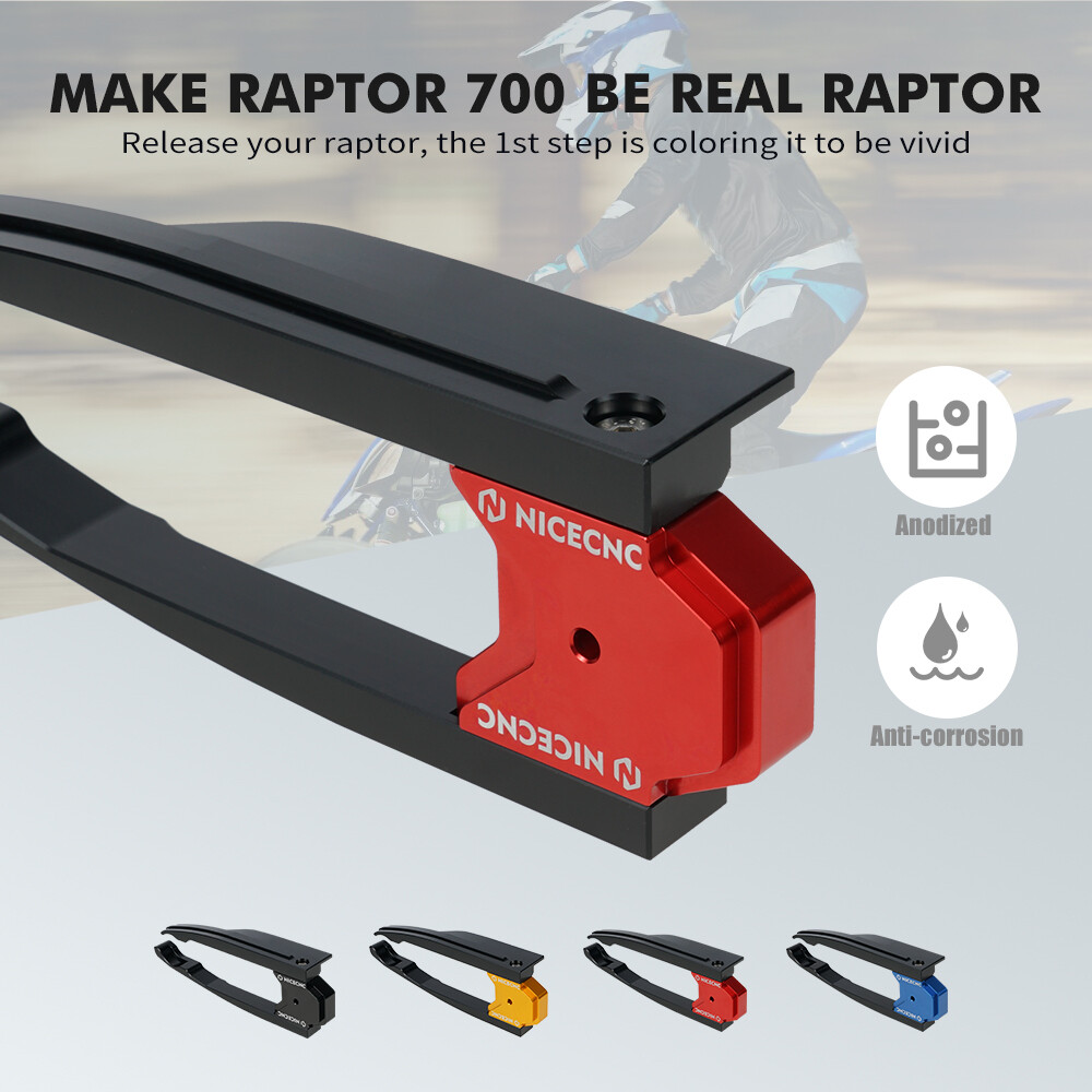 NiceCNC Swing Arm Chain Guide Slider Guard For Yamaha Raptor 700 YFM 700R Red