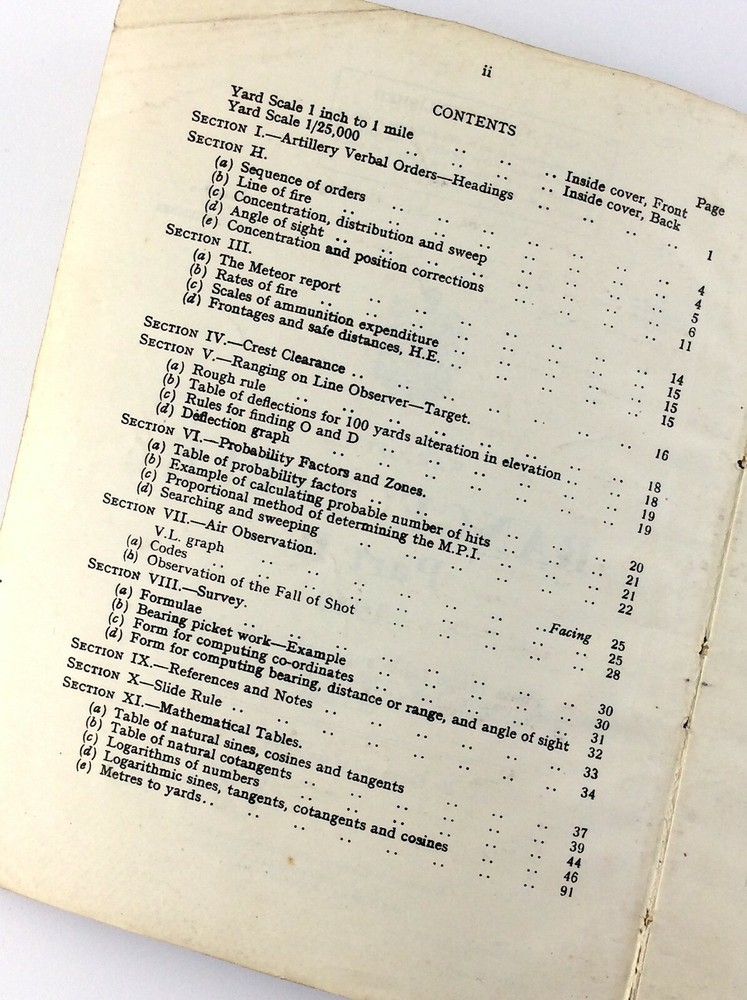 Range Table Part II Ware Office Reprinted in Canada 1941 Guide Manual U097