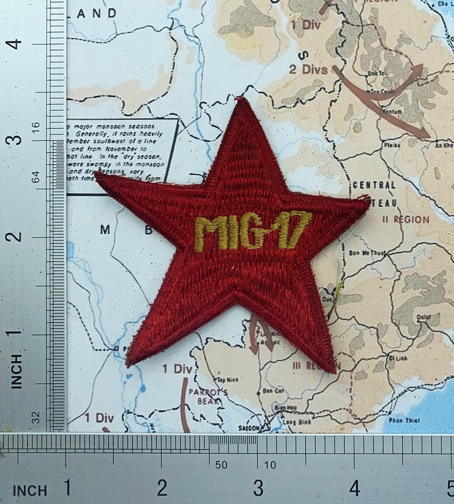 Patch , usaf MIG 17 , star patch , vietnam war patch , t5-850