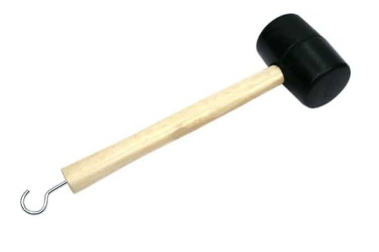 Tent Peg Mallet with Durable Rubber Head and Tent Stake Puller for Camping,