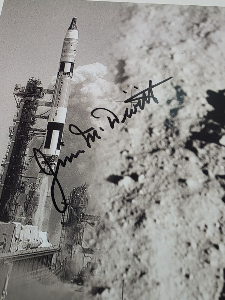 APOLLO MOONTAGE LTD EDT PRINT SIGNED BY BUZZ ALDRIN, LOVELL, GLEN, DEVITT - COA