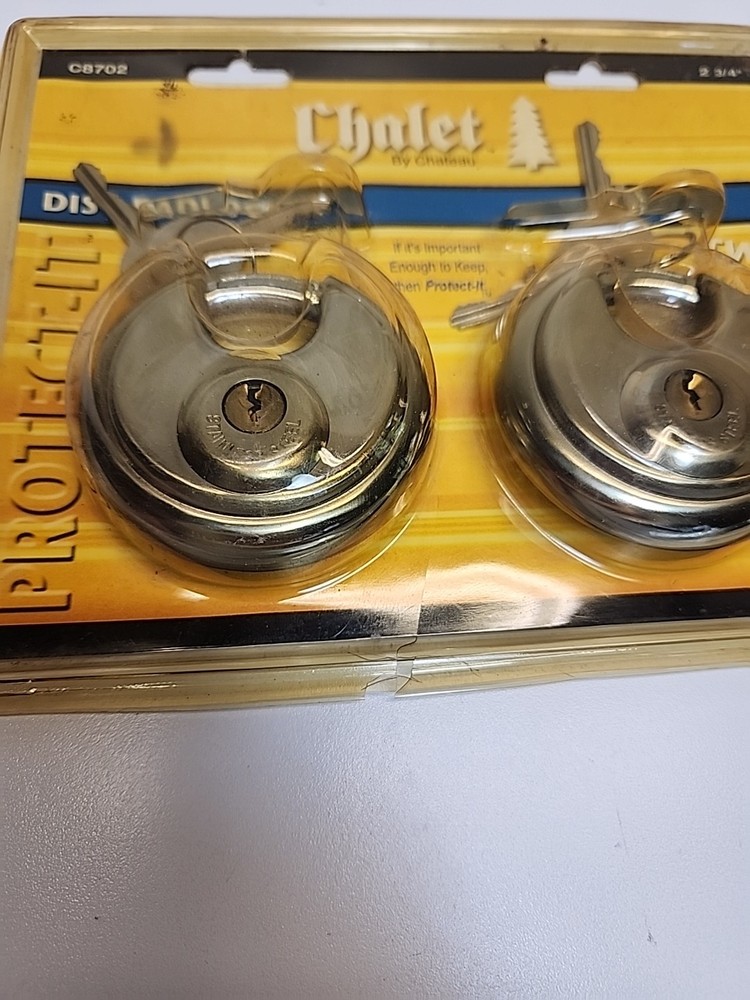 Chateau Self Storage C8702 Twin Pack Disc Padlock 2 3/4"