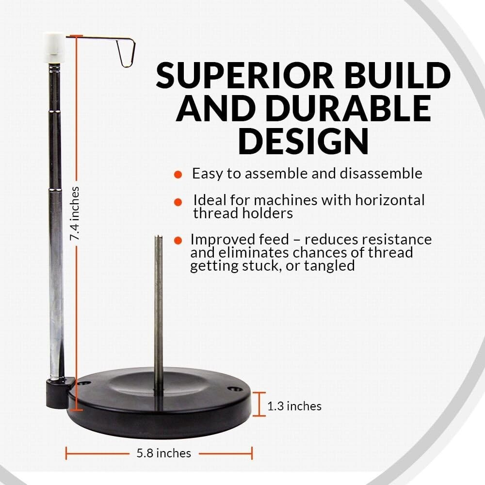 Ultimate Thread Spool Holder - Stabilized Design for Seamless Sewing & Quilting