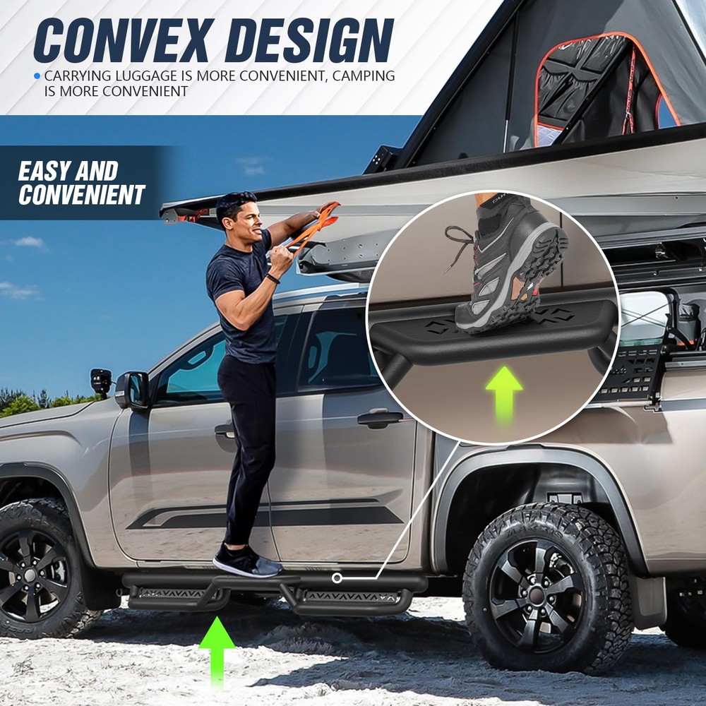 Double Cab Running Boards Compatible with Extended Cab Side Steps