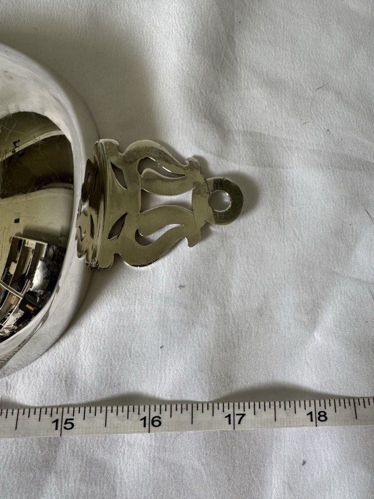 Sheffield Silverplate Handled Bread Tray Serving Dish 17” x 4”