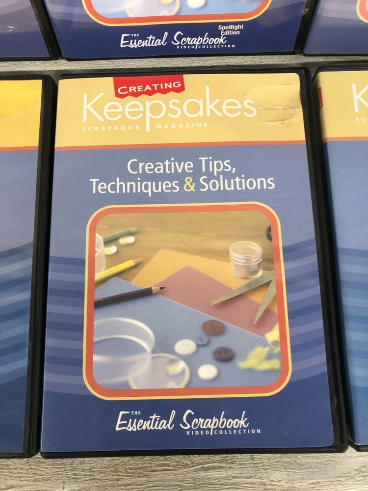 (6) Creating Keepsakes Scrapbook Magazine DVD's The Essential Scrapbook Video