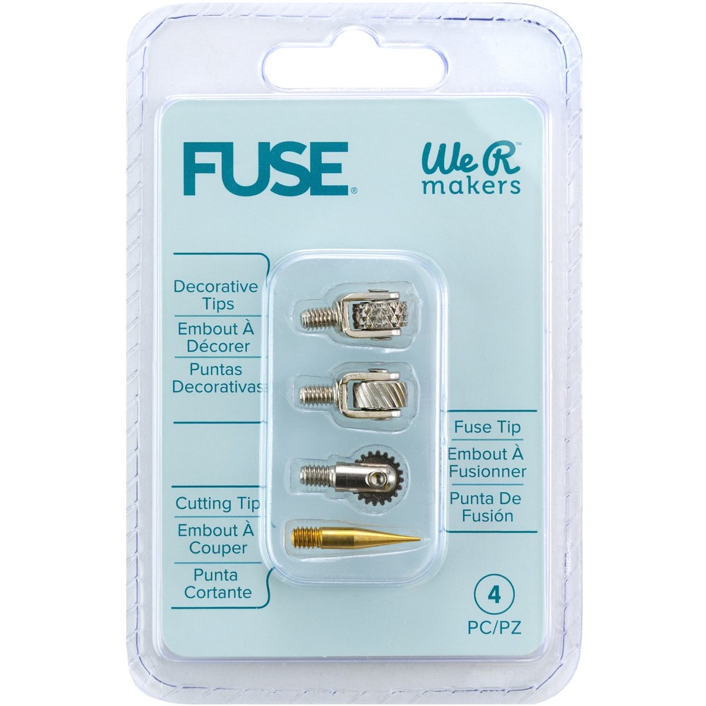 We R Fuse Tool Tips 4/Pkg-Decorative, Cutting & Fusing - 3 Pack
