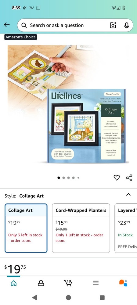 Lifelines FlowCrafts Collage Art New