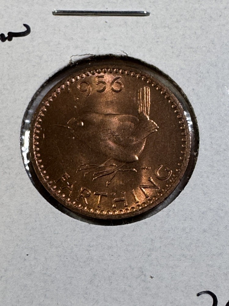 1956 Great Britain Farthing Bronze Coin
