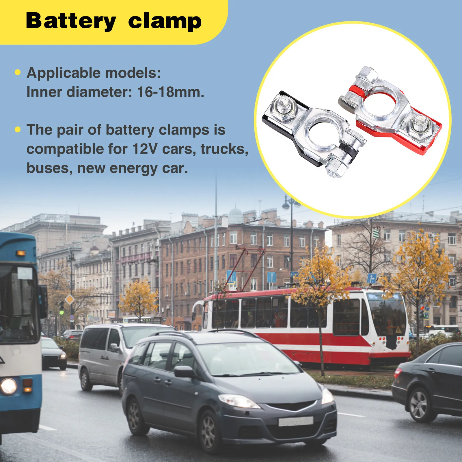 Battery Terminal Connector Top Post Positive Negative Heavy Duty Universal lot