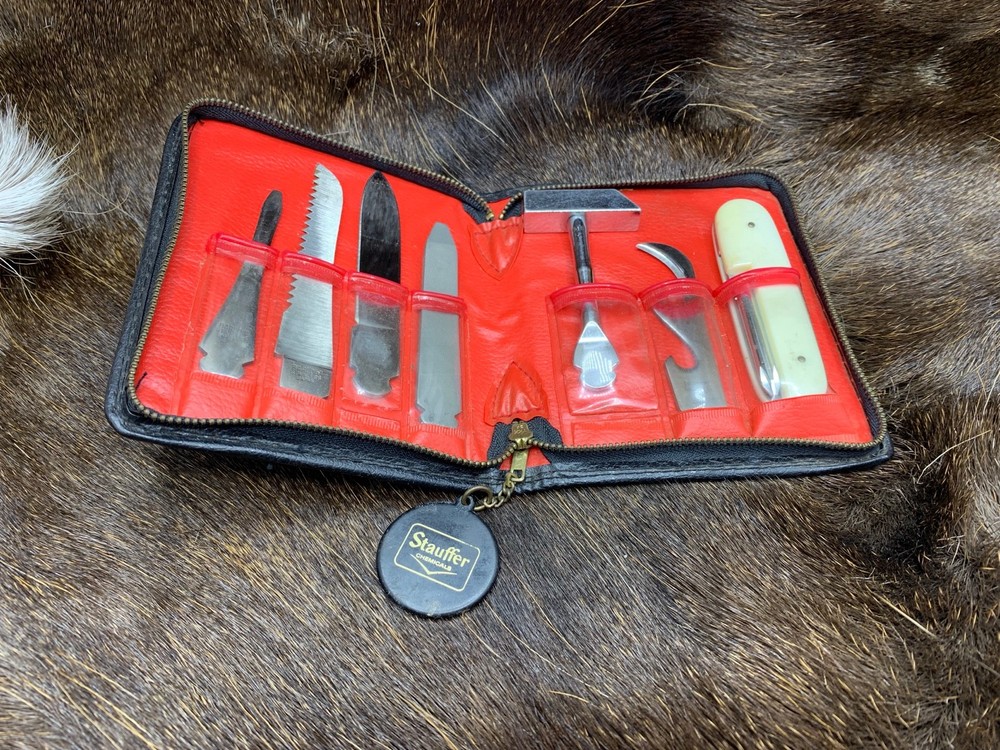 Vintage Barlow Tool Kit With Zippered Case - Handle & 9 Tools Mint & Rare