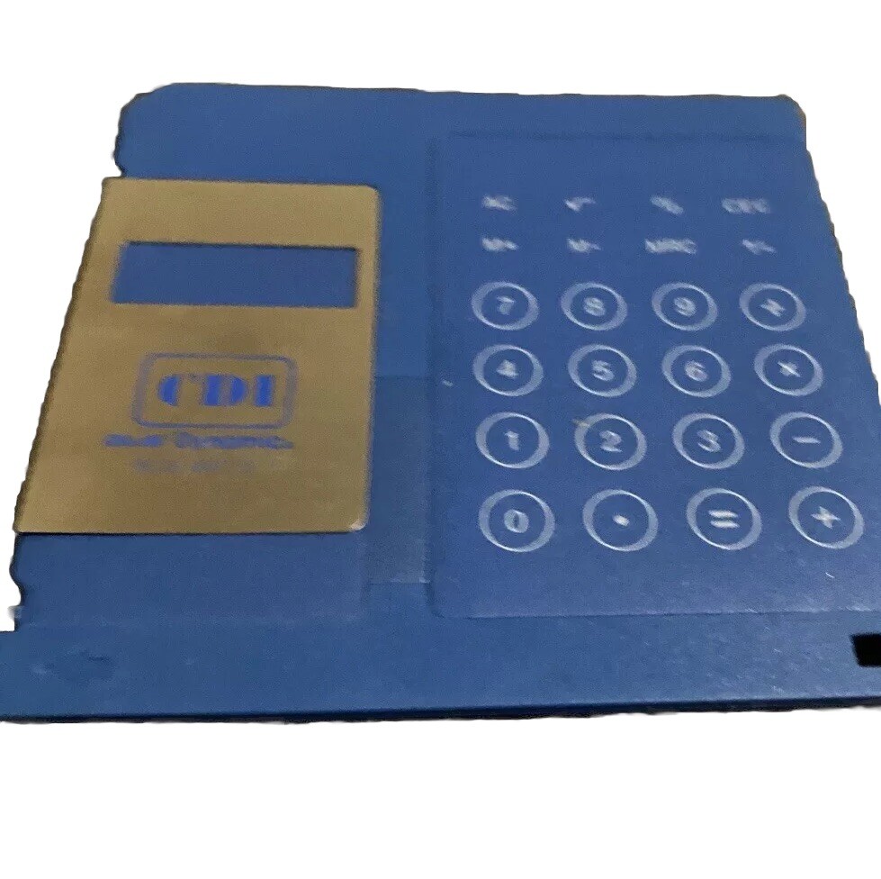 Vintage CDI Computer Calculator Floppy Hard Disc Promo Blue Software