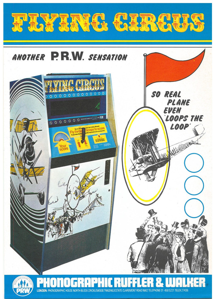 Flying Circus Skill Game Arcade Flyer / Brochure / Ad - Original Excellent