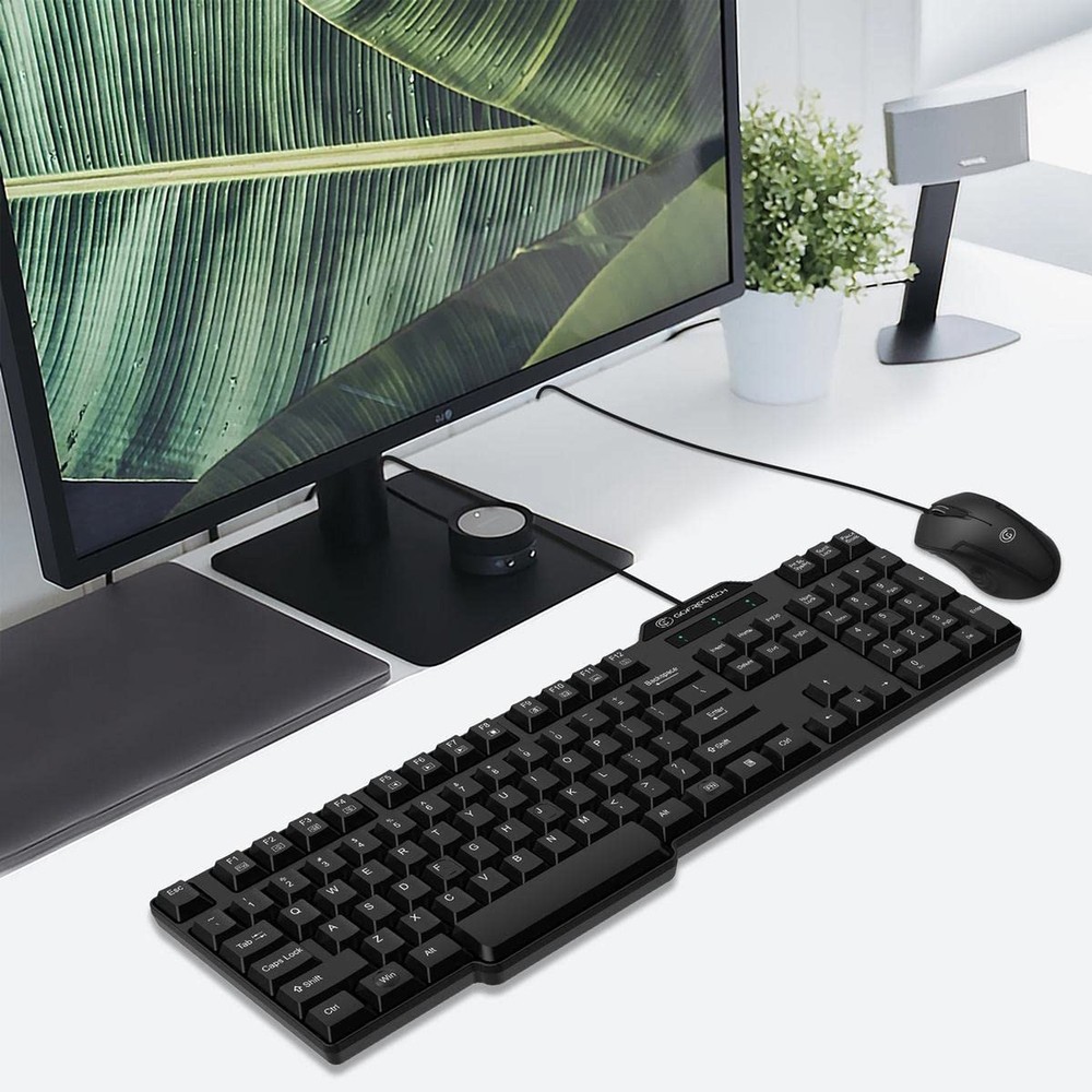 Wired Keyboard and Mouse Combo, Gofreetech Full-Size Keyboard and Mouse Combo...