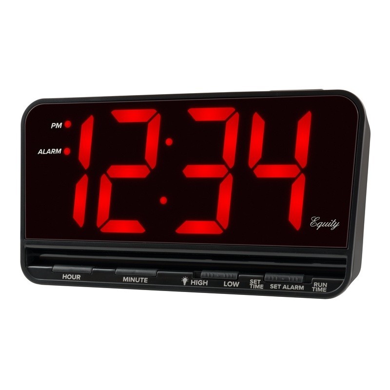 LED Alarm Clock Extra Large Display Snooze Brightness Control Battery Backup New