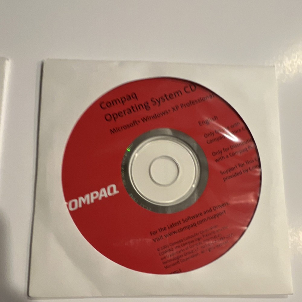 Compaq Notebook Series Manuals & CDs Windows XP Pro Norton Internet Security