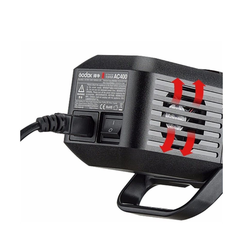 Godox AC400 AC Power Unit Source Adapter with 5m Cable for Godox AD400 Pro Mo...