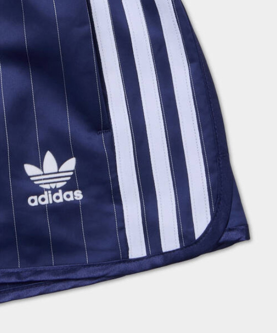 adidas Originals Pinstripe Satin Shorts KC4235 – Dark Blue