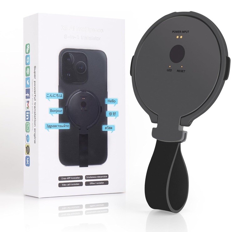 Aeeque Language Translator Device, Phone Kickstand Traductor, Two-Way Language