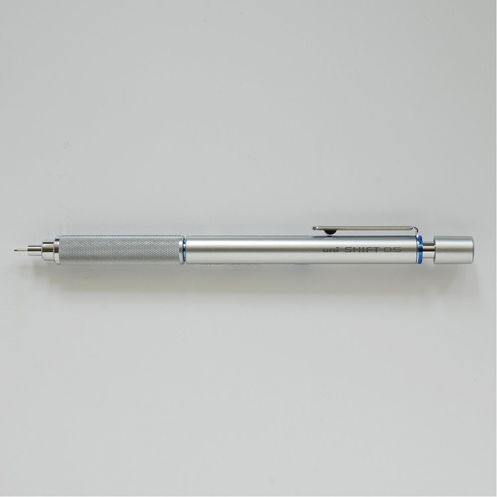 uni Shift Pipe Lock Drafting 0.5mm Pencil, Silver Body with Blue Accent (M510...