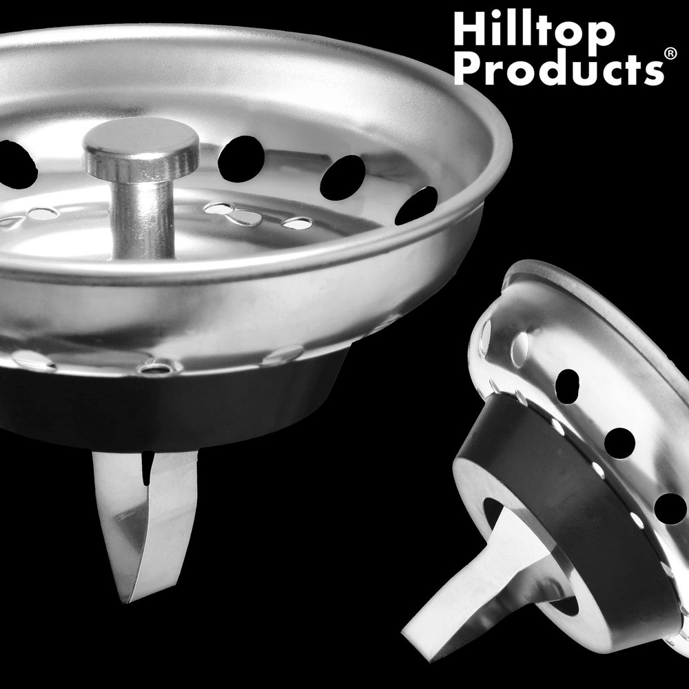 2 Pack Kitchen Sink Strainer And Stopper Combo Basket Spring Clip Replacement Fo