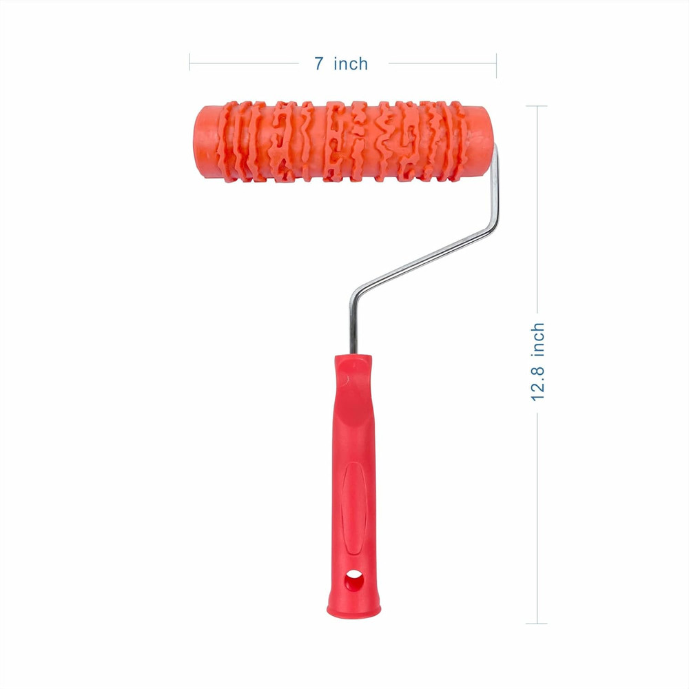 7'' Patterned Paint Roller for Wall Decoration Classic Brick Embossing Texture R
