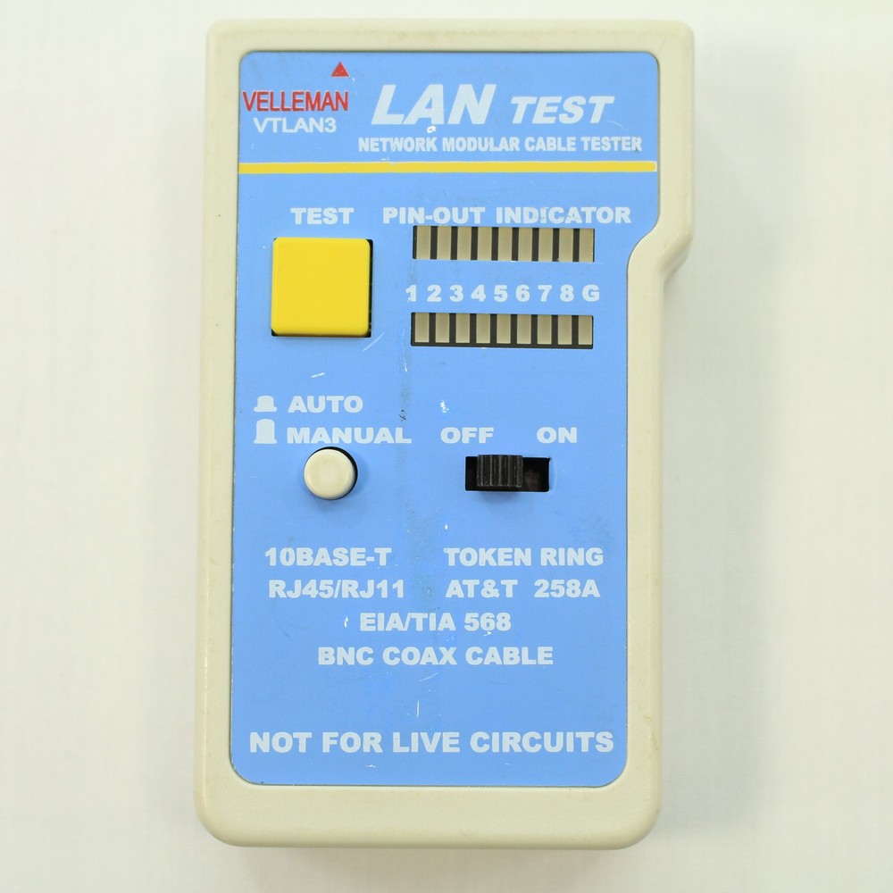 Velleman Network Modular Cable Tester W/ Terminator VTLAN3