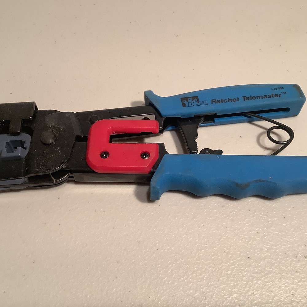 Ideal Ratchet Telemaster Modular Plug Tool #30-65 Telephone Crimp Tool