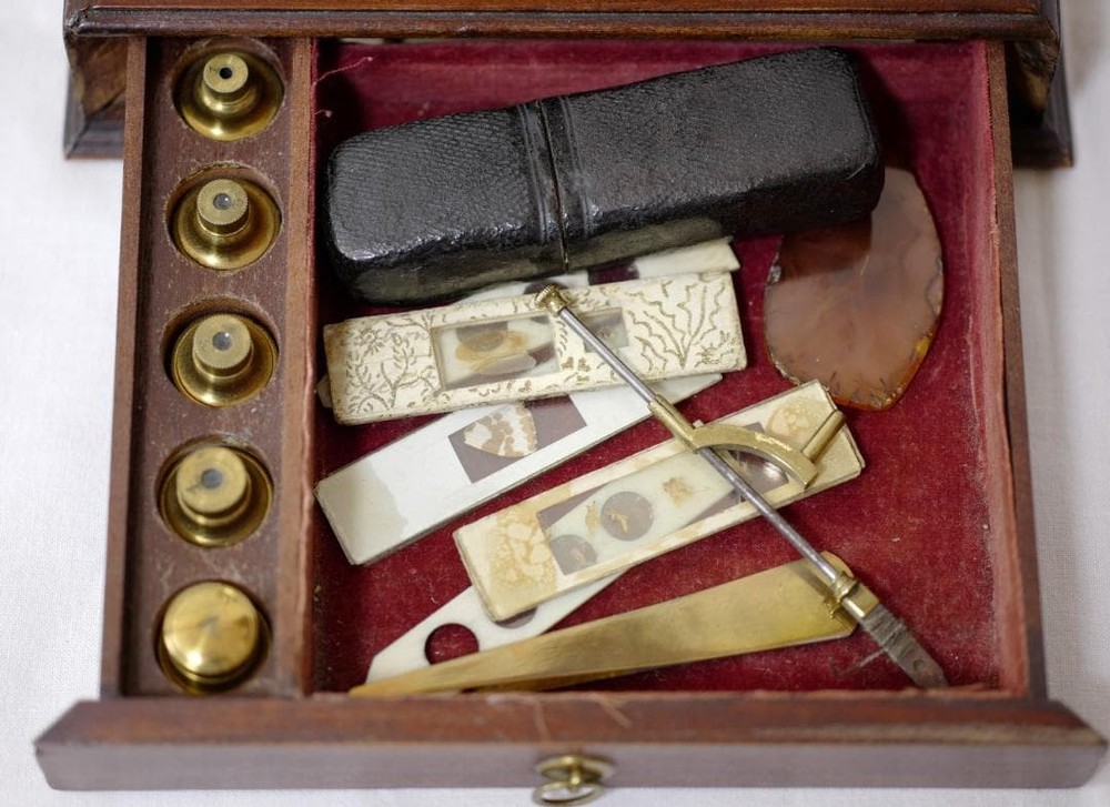 microscope antique collectible John Cuffe's compound microscope Maltese cross