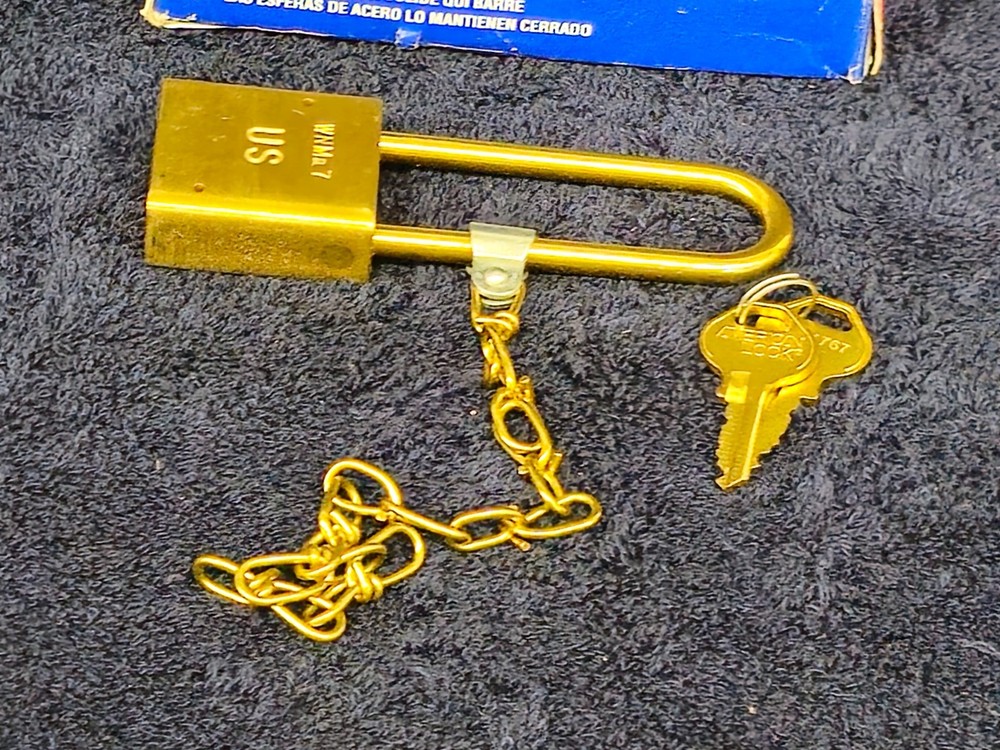 American Pad Lock Padlock Brass 3" US