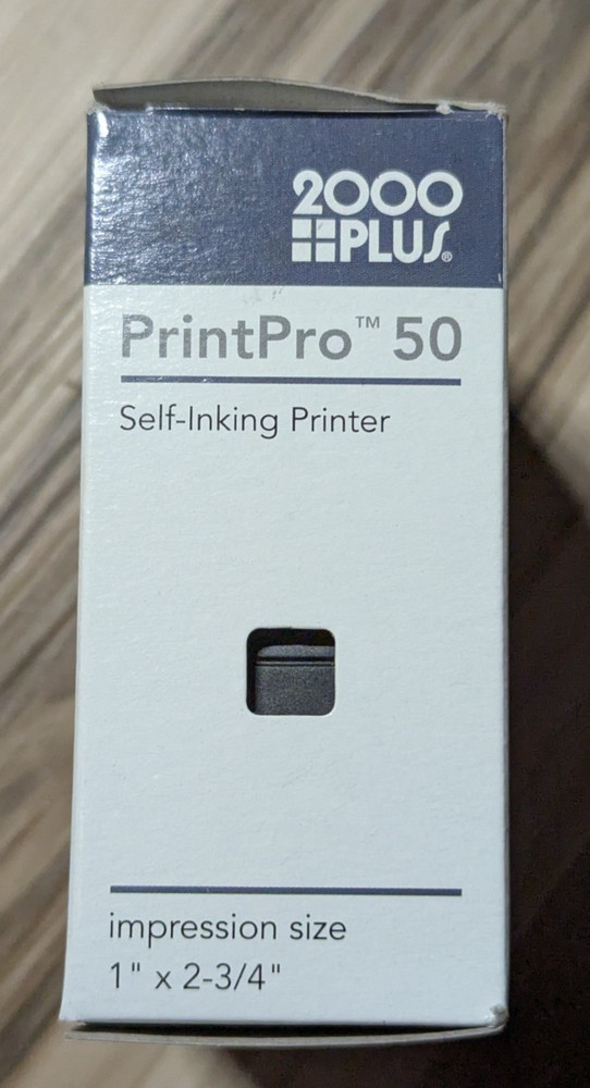 2000 Plus: PrintPro50 Self-Inking Stamp & Impression Size 1"x2 3/4" RX Stamp